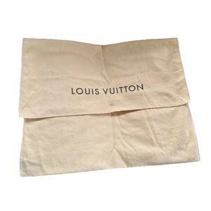 AUTHENTIC! Louis Vuitton Large Purse Dust Bag Beige Cotton Alma Dustbag 17 x 14